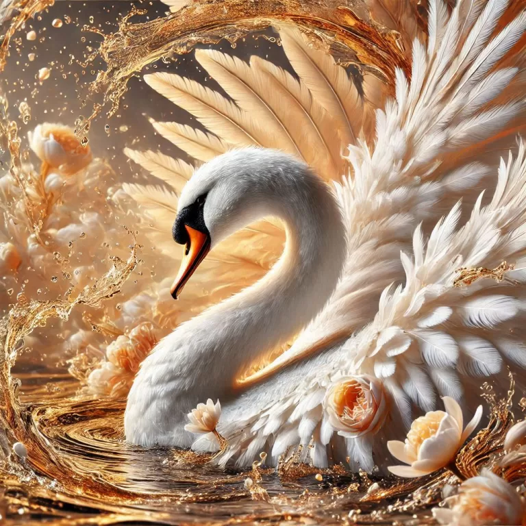 Uma imagem de um cisne branco, representando o arquétipo do cisne.